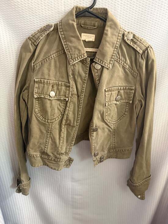 American Eagle Outfitters Jackets & Blazers - American Eagle Outfitters Olive Green Cropped Military Utility Jacket